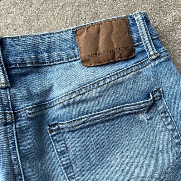 American Eagle Men’s Lightwash Distressed Slim Airflex Jeans Size 32 x 32 - Picture 6 of 8